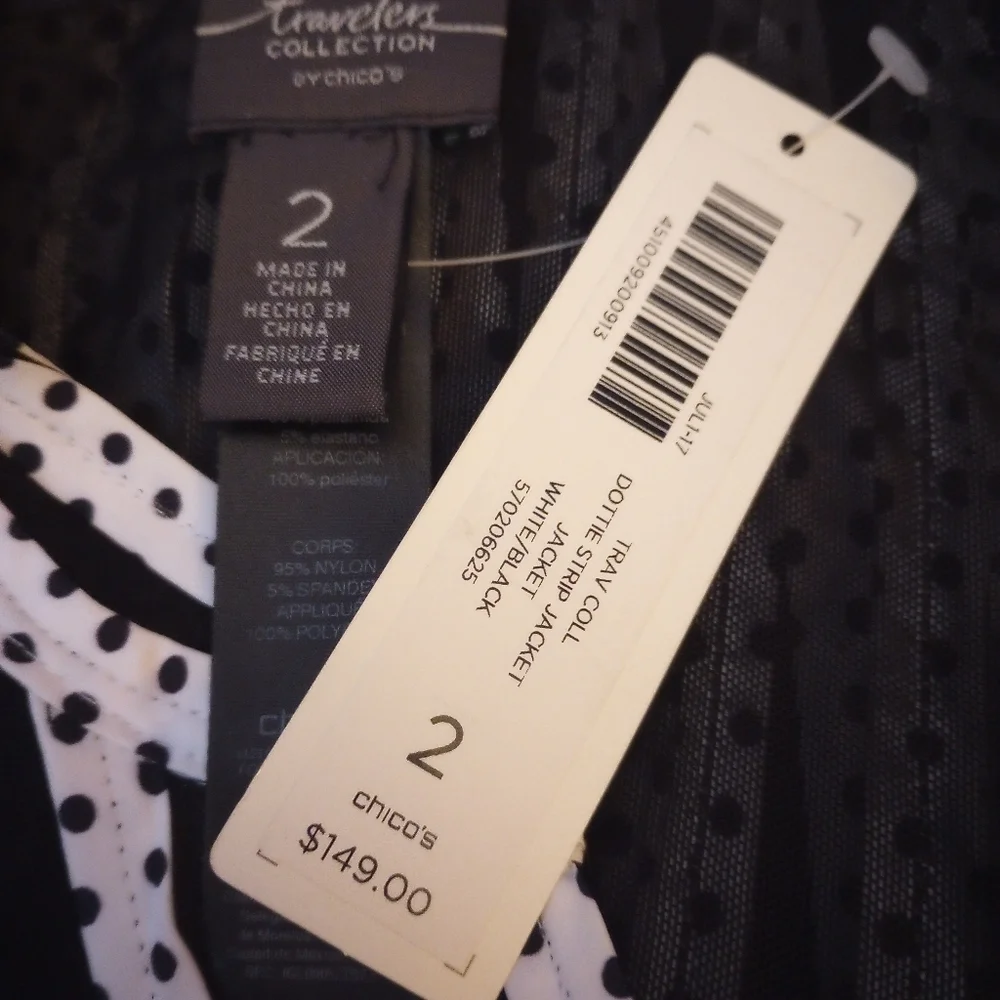 CHICO'S Travelers Collection Dottie Jacket NWT